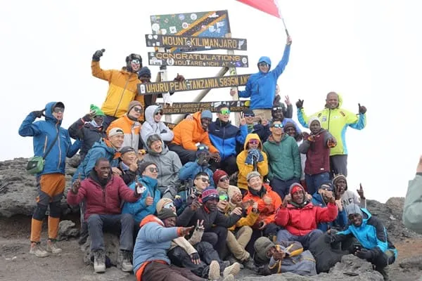Kilimanjaro hiking memory with my wife